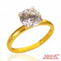 22K Gold Solitaire Ring - Click here to buy online - 453 only..