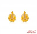 22Kt Gold two tone Designer Earrings - Click here to buy online - 429 only..