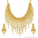 Click here to View - 22K Filigree Bridal Necklace Set 