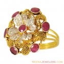 22K Antique Floral Ring - Click here to buy online - 648 only..