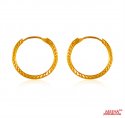22k Gold Hoop Earrings - Click here to buy online - 353 only..