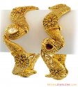 Click here to View - 22K Gold Antique Kundan Bangles 