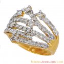 18k Designer Diamond Ring - Click here to buy online - 3,347 only..