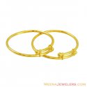 22K Baby Pipe Bangles (2 Pcs) - Click here to buy online - 1,050 only..