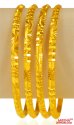 22 Karat Gold Bangles Set (4 PCs) - Click here to buy online - 5,149 only..
