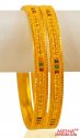 22Kt Gold Meenakari Bangle ( 2Pc) - Click here to buy online - 4,526 only..