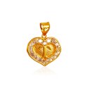 22k Gold Pendant with Initial (T) - Click here to buy online - 261 only..
