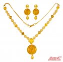 22 Karat Yellow Gold Necklace Set - Click here to buy online - 2,872 only..