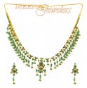Click here to View - 22Kt Gold Emerald Set 