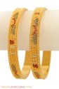 Gold 3 Tone Bangles - Click here to buy online - 2,902 only..