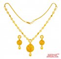 22 Karat Yellow Gold Necklace Set - Click here to buy online - 2,149 only..