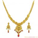 Meenakari Necklace Set 22k - Click here to buy online - 2,621 only..
