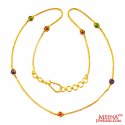 22 Karat Gold Meenakari Chain - Click here to buy online - 683 only..