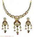 22K Designer Kundan Necklace Set - Click here to buy online - 4,519 only..