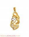 Gold two tone pendant - Click here to buy online - 406 only..