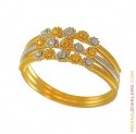 22Kt Gold Two Tone Filigree Ring - Click here to buy online - 222 only..