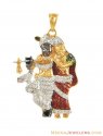 22k Gold Radha Krishna Pendant - Click here to buy online - 629 only..