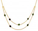 Delicate 22K Gold Emerald Chain - Click here to buy online - 621 only..