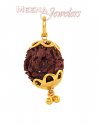 Gold Pendant with Rudraksha - Click here to buy online - 378 only..