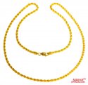 22 Kt Hollow Rope Chain (22 Inches) - Click here to buy online - 596 only..