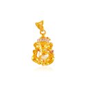 22K Gold Ganesha Pearl Pendant  - Click here to buy online - 412 only..