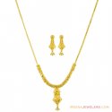 Indian Gold Necklace Set (22K) - Click here to buy online - 1,223 only..