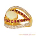 22K Designer CZ Opal Ring - Click here to buy online - 642 only..