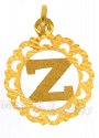 Click here to View - 22Kt Initial Pendant (Z) 