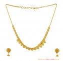 22K Gold Fancy Necklace Set - Click here to buy online - 1,145 only..