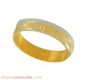 Two Tone Wedding Band (22Kt Gold) - Click here to buy online - 311 only..