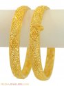 22Kt Gold Filigree Kadas(2 Pcs) - Click here to buy online - 2,578 only..