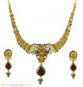 22k Designer Kundan Necklace Set - Click here to buy online - 4,627 only..
