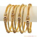 Click here to View - 22k Antique 2Tone Bangles Set(7 Pc) 