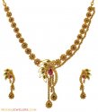 Click here to View - 22Kt Gold Designer Polki Set 