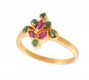 22Kt Gold Ruby and Emerald Ring - Click here to buy online - 234 only..