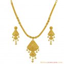Click here to View - 22K Designer Filigree Necklace Set 
