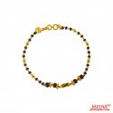 22K Black Beads Bracelet (1PC) - Click here to buy online - 405 only..