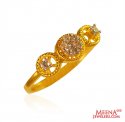 22Kt Gold CZ Ring - Click here to buy online - 269 only..