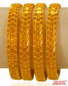   22Kt Gold Bangles 4pc - Click here to buy online - 4,171 only..