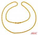 22 Kt Hollow Rope Chain (20 Inches) - Click here to buy online - 362 only..