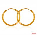 22 Kt Gold Hoop Earrings - Click here to buy online - 489 only..