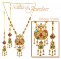 22Kt Gold Antique Necklace Set - Click here to buy online - 6,457 only..