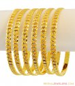 Click here to View - 22Kt Gold Two Tone Bangles (6 Pc) 