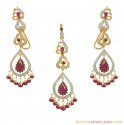Click here to View - 22K Fancy Ruby Pendant Set 
