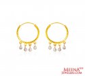 Hoop Earrings 22 Kt Gold - Click here to buy online - 356 only..