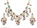 Click here to View - Navaratan Necklace Set (22Karat) 