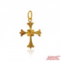 22 Karat Gold Cross  Pendant  - Click here to buy online - 180 only..