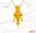 22Kt Gold Two Tone Pendant - Click here to buy online - 354 only..
