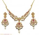 Click here to View - 22k Necklace set with Precious Stones 