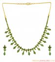 Fancy Emerald Necklace Set 22K